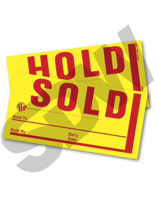 Sold Hold Tags Jumbo (250pk) #1-850