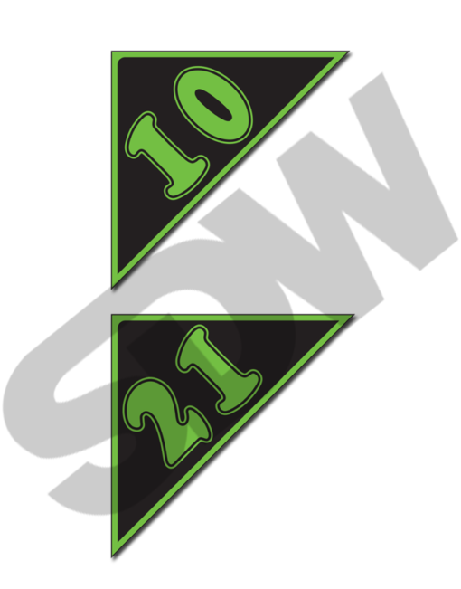 Year Models: Angle Year Models Green & Black (12pk) #16-146-C