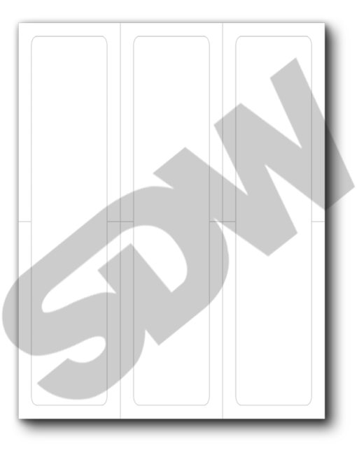 Laser Forms: Blank Laser Forms 2¾" x 11" (50pk) #1-864