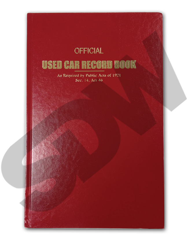 Record Books Used Car Record Books (Police Book) 48360 SDW