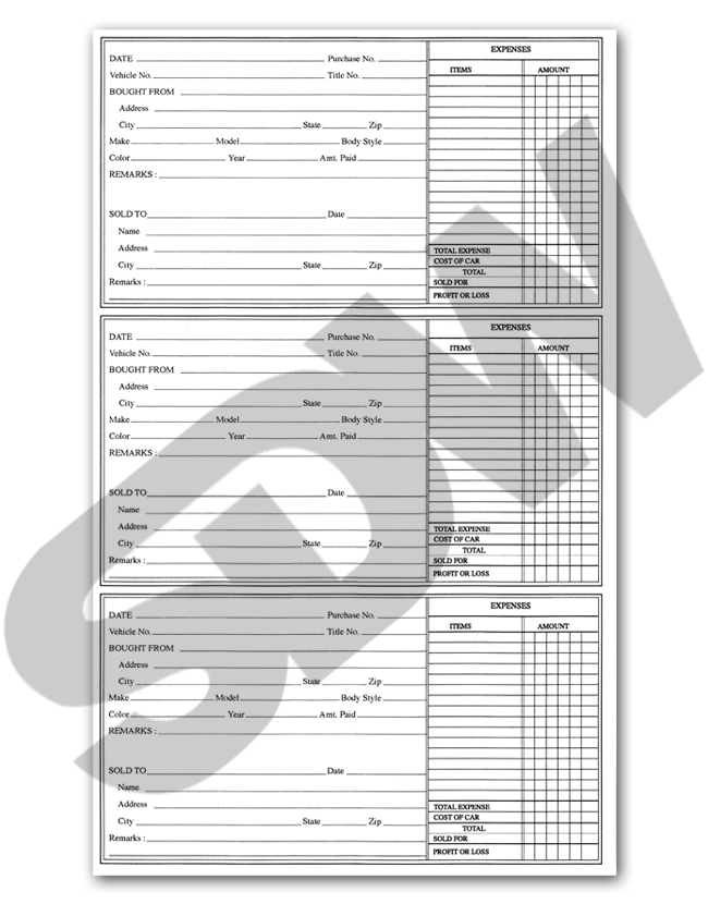 Record Books: Used Car Record Books (Police Book) #4-8360 - Image 2