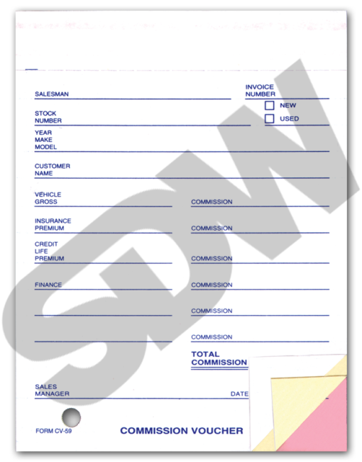Commission Reports / Vouchers (100pk) #4-559
