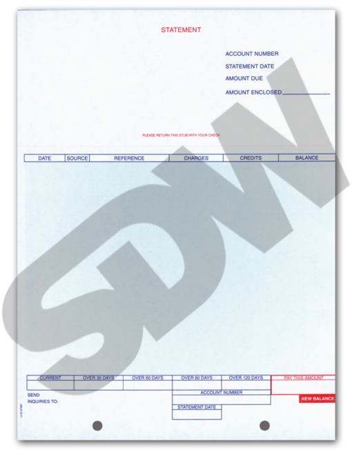 Laser Forms: Laser Statements (Form #LZR-STMT-BF) (250pk) #4-8048