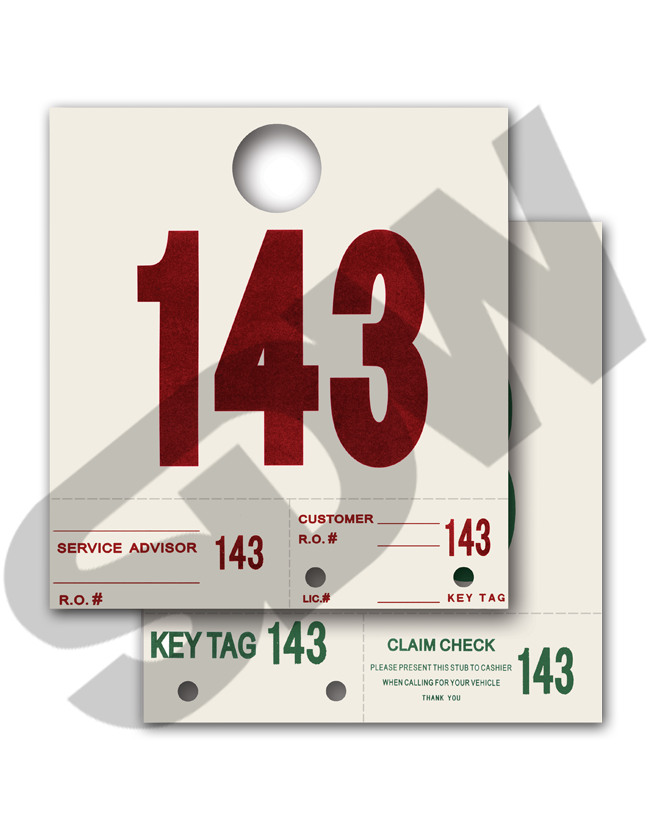 Service Dispatch Tags: Heavy Stock Side Padded Colored (1000 Per Set) (Form #HSSP) #4-280