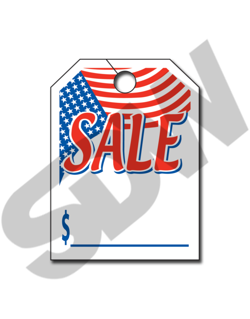 Hang Tags "Sale American Flag" (50pk) FORM 280-RWB