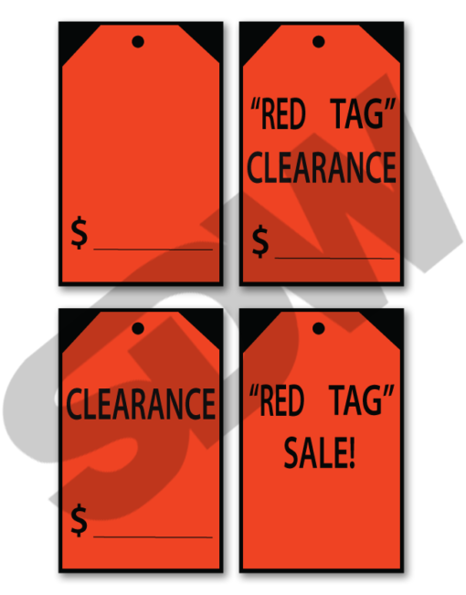 Stick On Tags Fluorescent Red 16-260R - Image 2