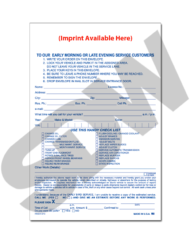 Night Drop Envelopes Service Estimate & Parts Return 4-7213