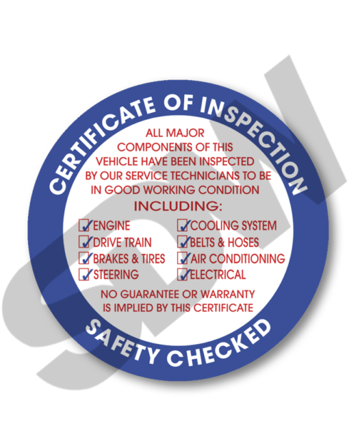 Face Adhesive Inspection Sticker 4-7740
