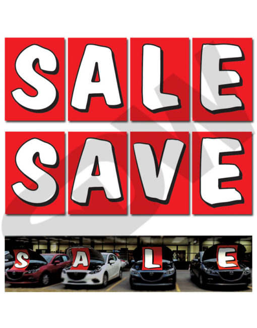 Under Hood Sign Kit "SALE/SAVE" 4-4730 4-4732