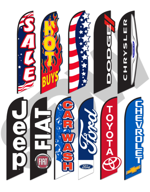 3D Curved Top Swooper Flags #4-4761-Flag Only - Image 2