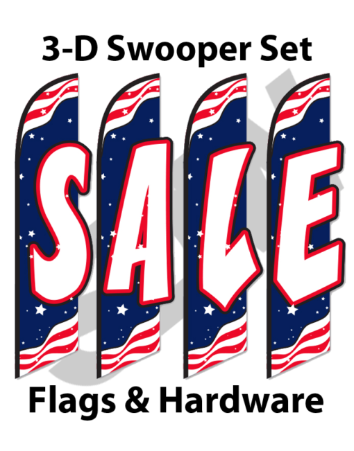3D Curved Top Swooper Flag Set w/Hardware #4-4761-200Kit