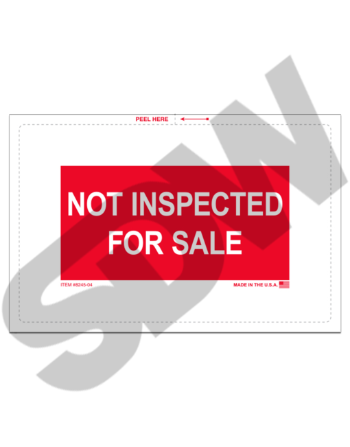 Vehicle Information: Not Inspected For Sale Stickers (100pk)