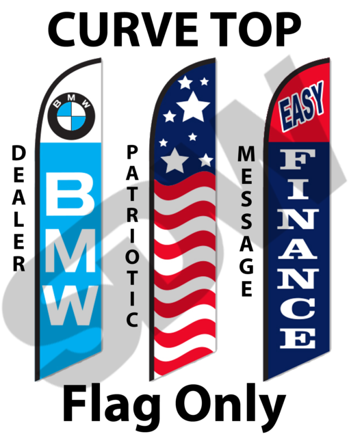 Curved Top Flags #4-4760-Flag Only